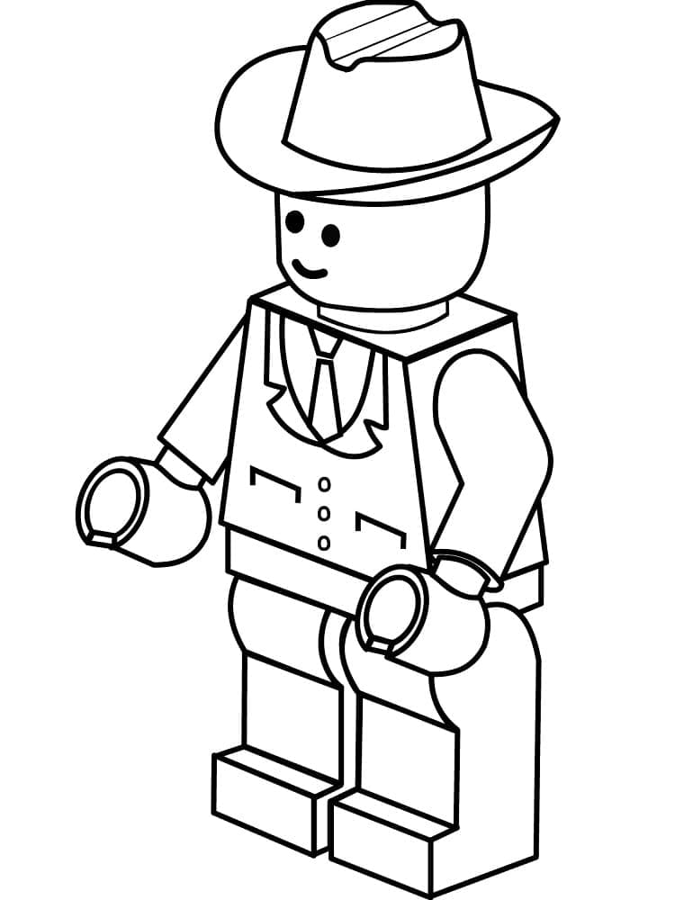 Lego Cowboy gratis fargelegging