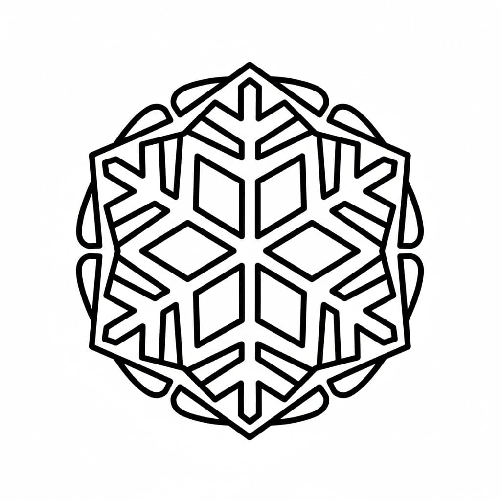 Lekent Snøfnugg fargelegging