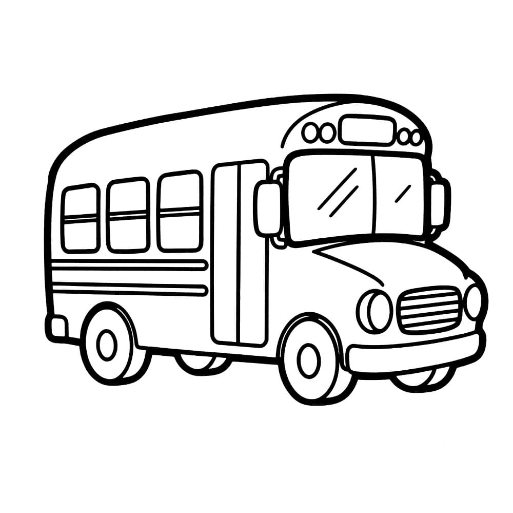 Liten skolebuss fargelegging