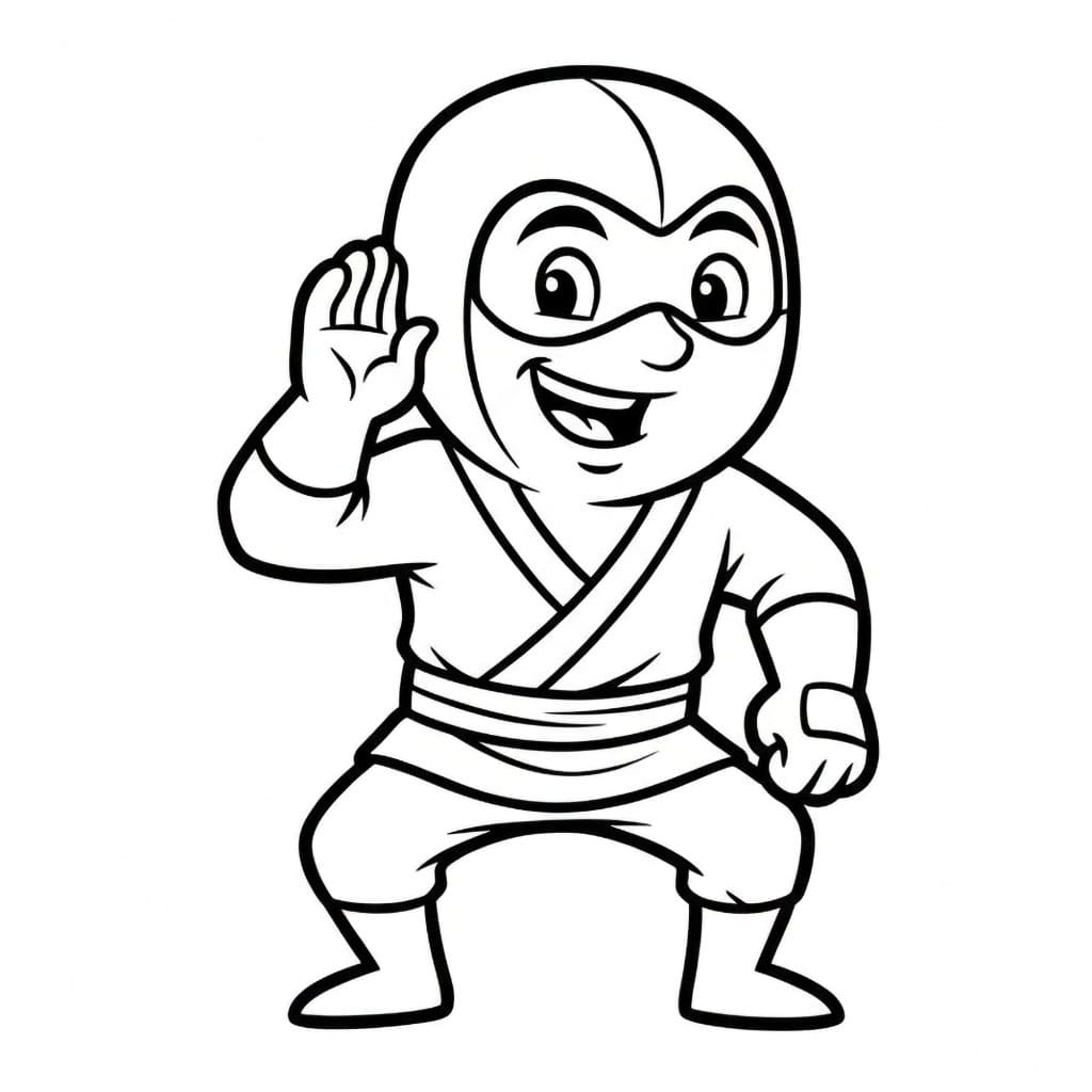 Lyttende ninja fargelegging