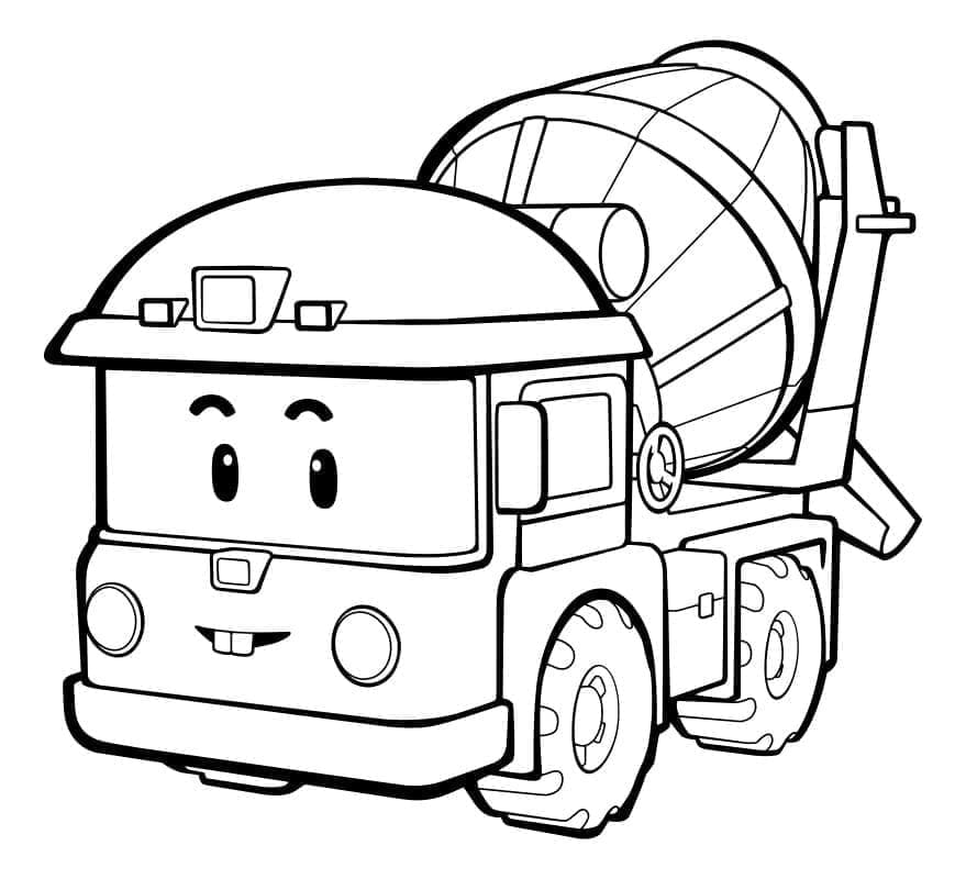 Mickey Robocar Poli fargelegging