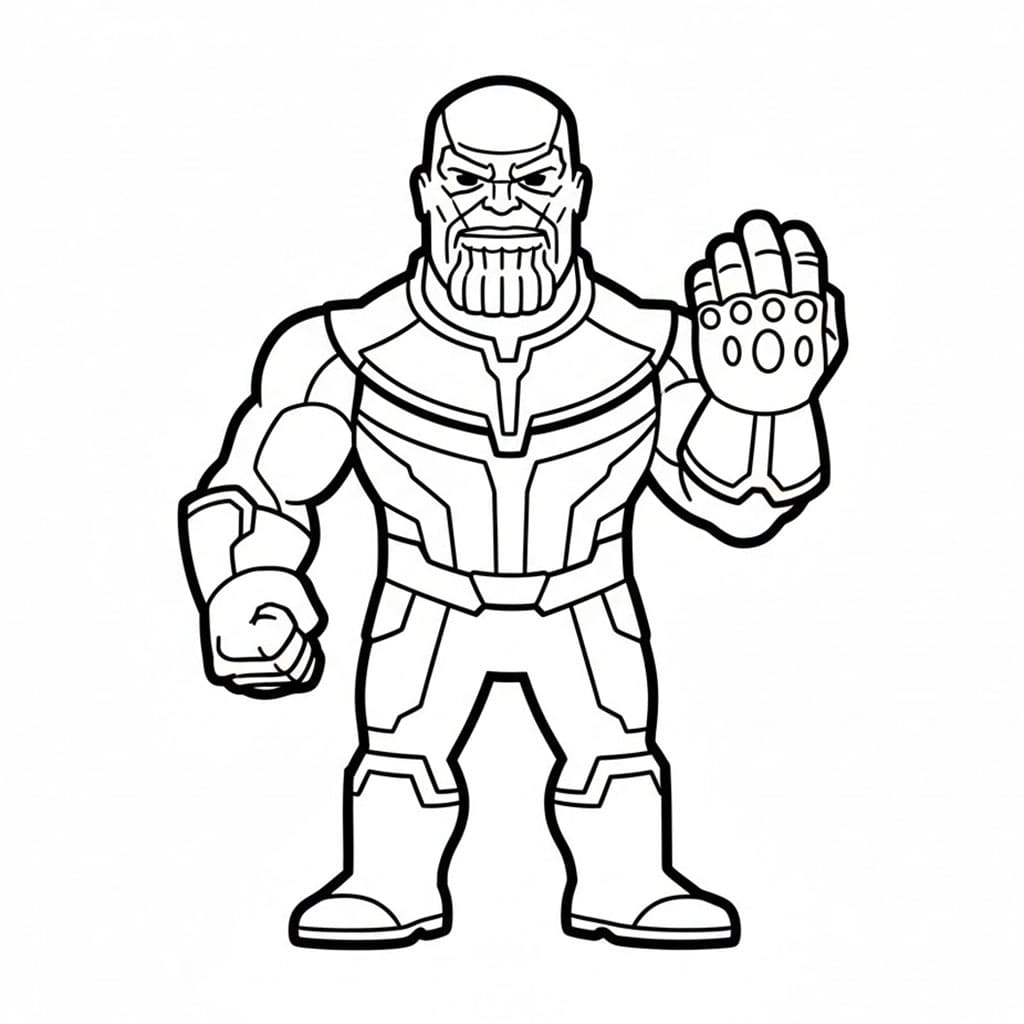 Minimalistisk Thanos fargelegging