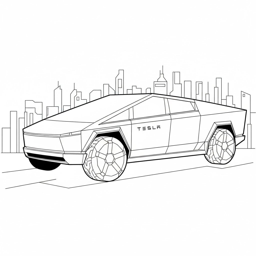 Moderne Tesla bil fargelegging