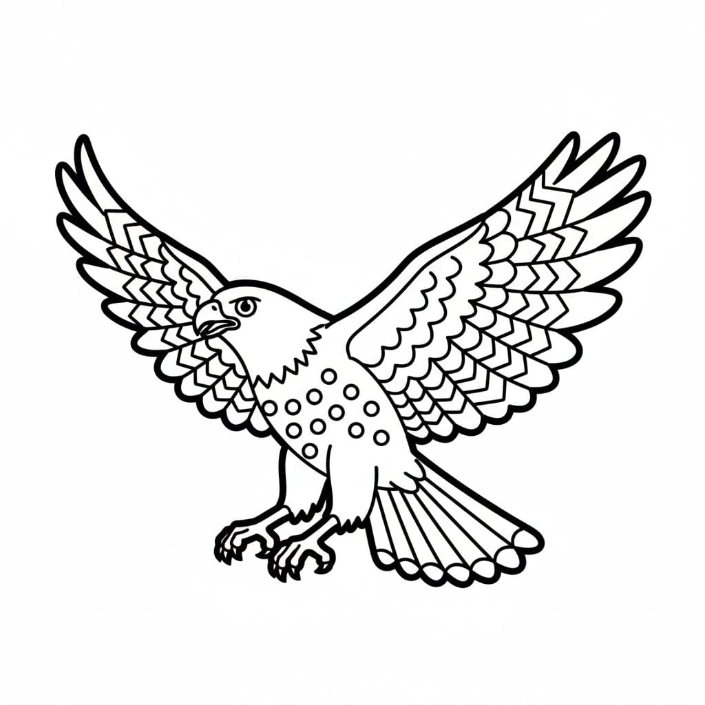 Mønstret hauk fargelegging