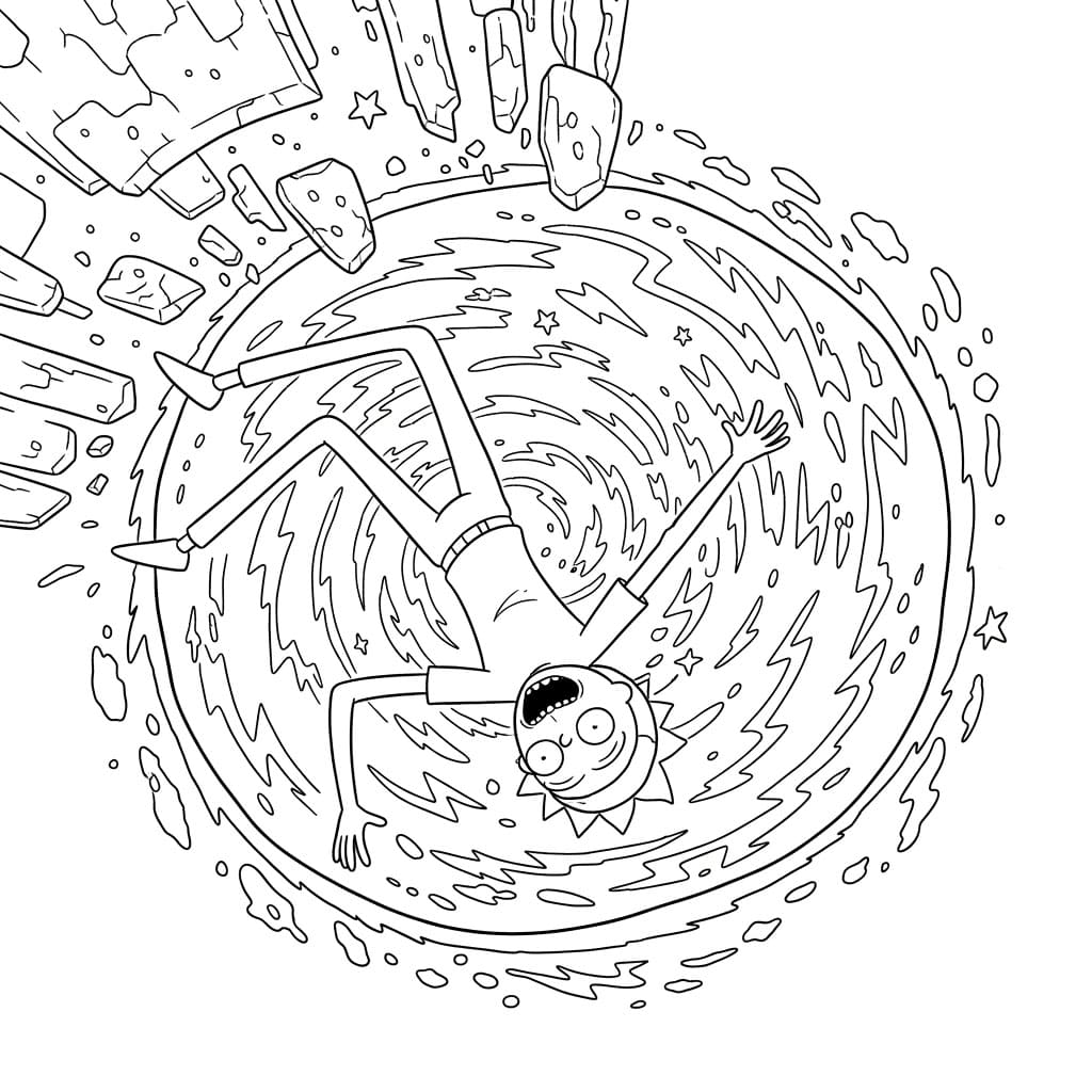 Morty faller fargelegging