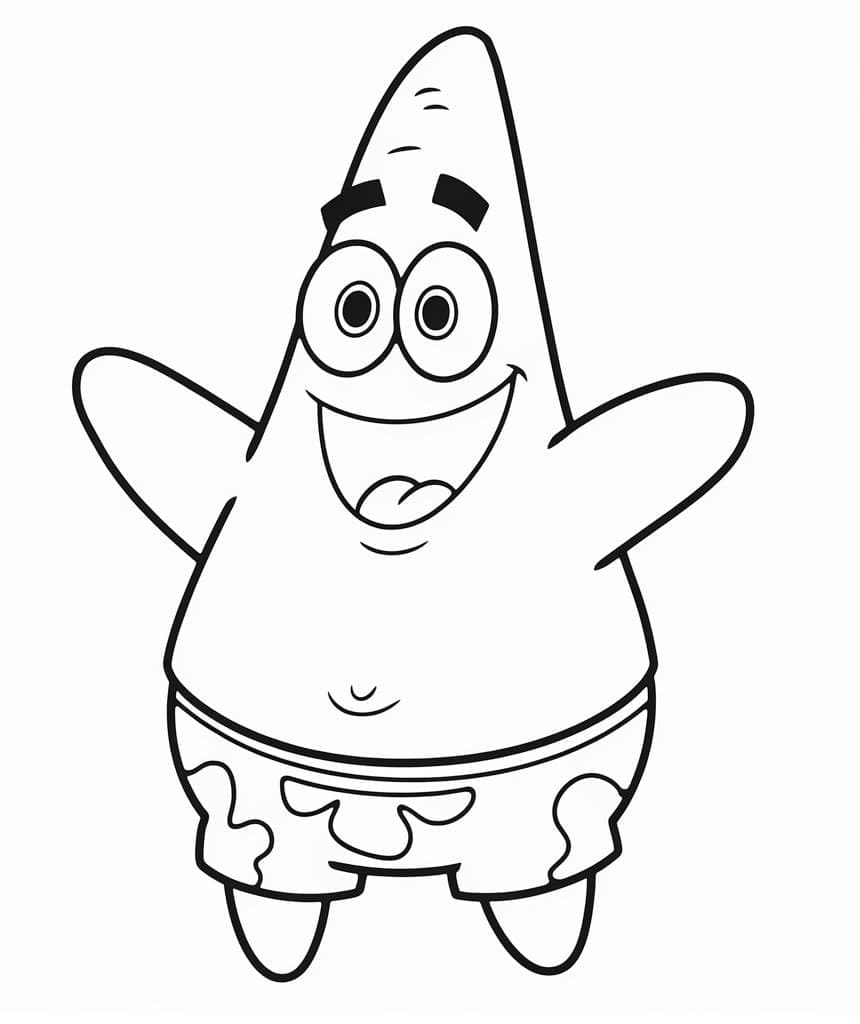 Munnsom Patrick Stjerne fargelegging