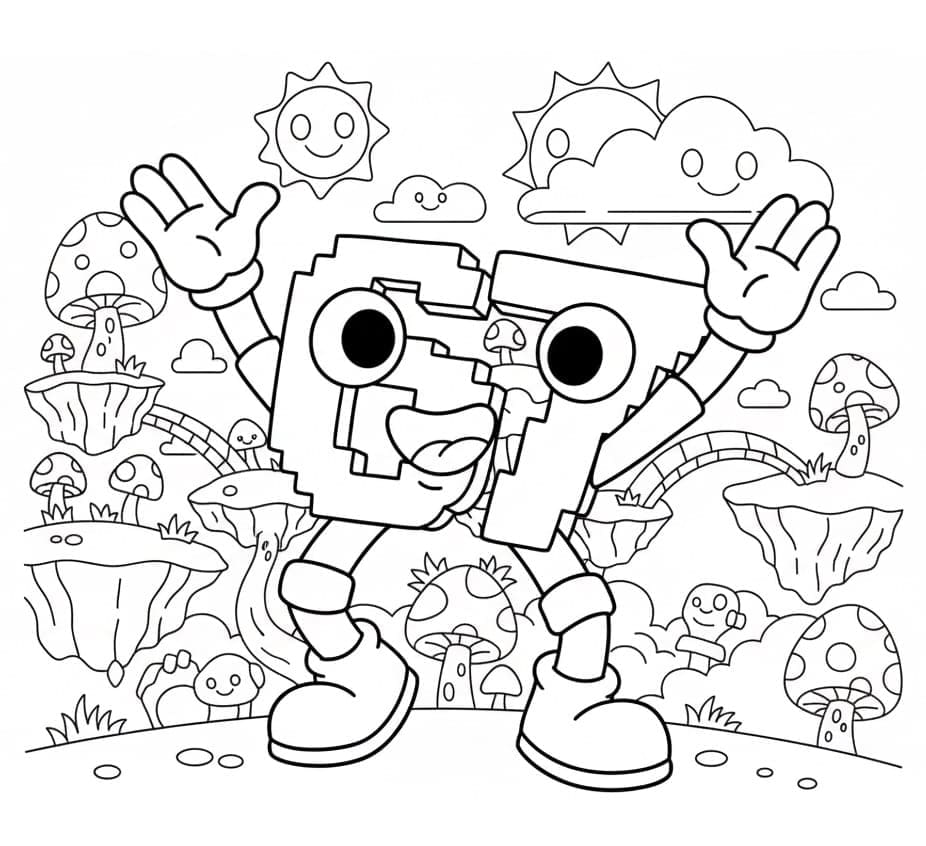 Munter 67 Brainrot fargelegging