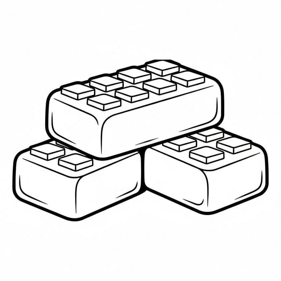 Mursteinsukkertøy fargelegging