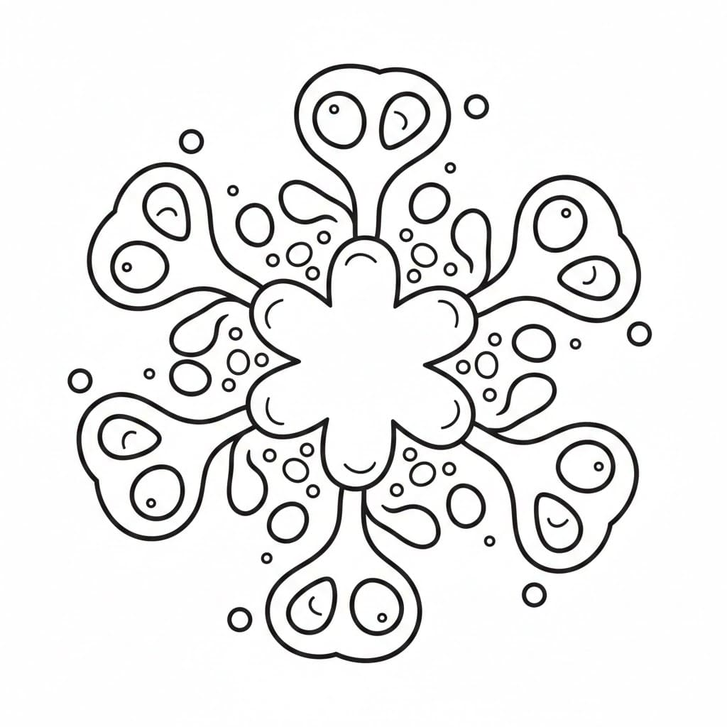 Mykt Snøfnugg fargelegging