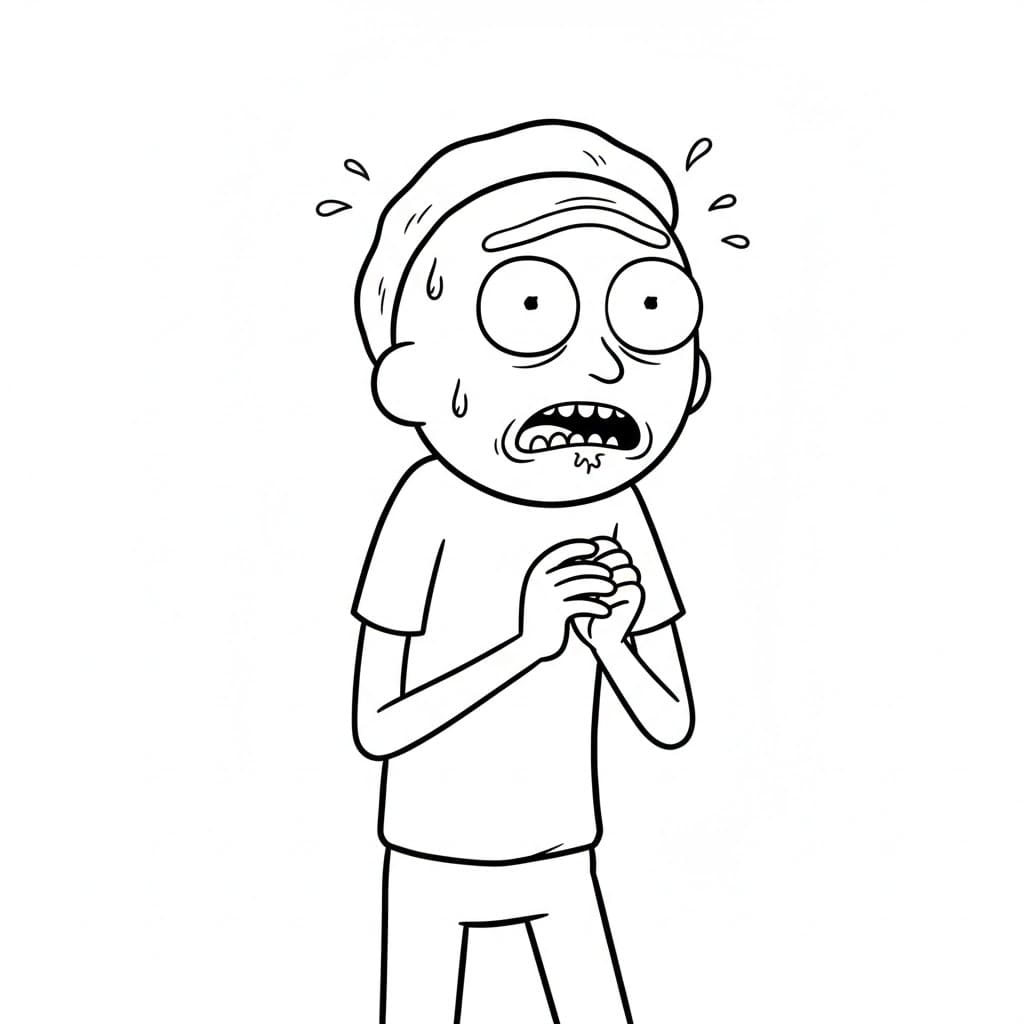 Nervøs Morty fargelegging