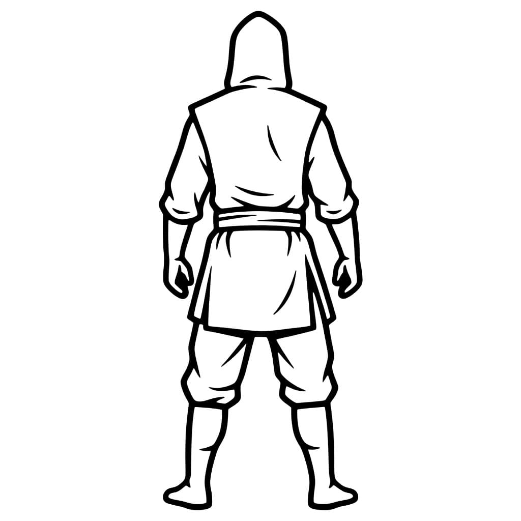 Ninja bakfra fargelegging