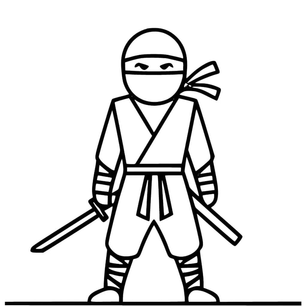 Ninja bilde fargelegging