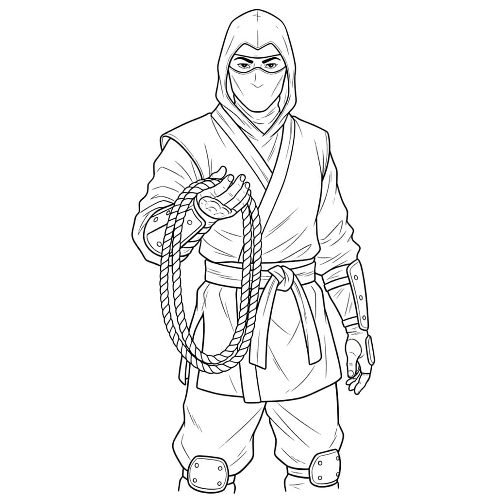 Ninja med tau fargelegging