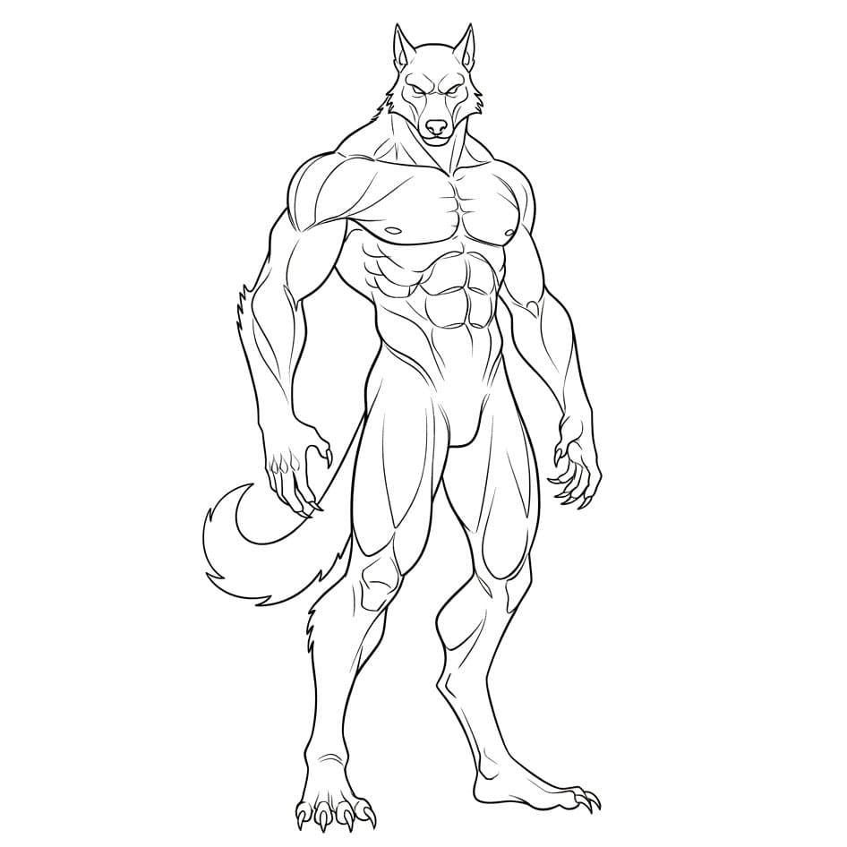 Oppreist Varulv fargelegging