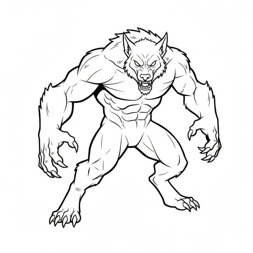 Oppspent Varulv fargelegging