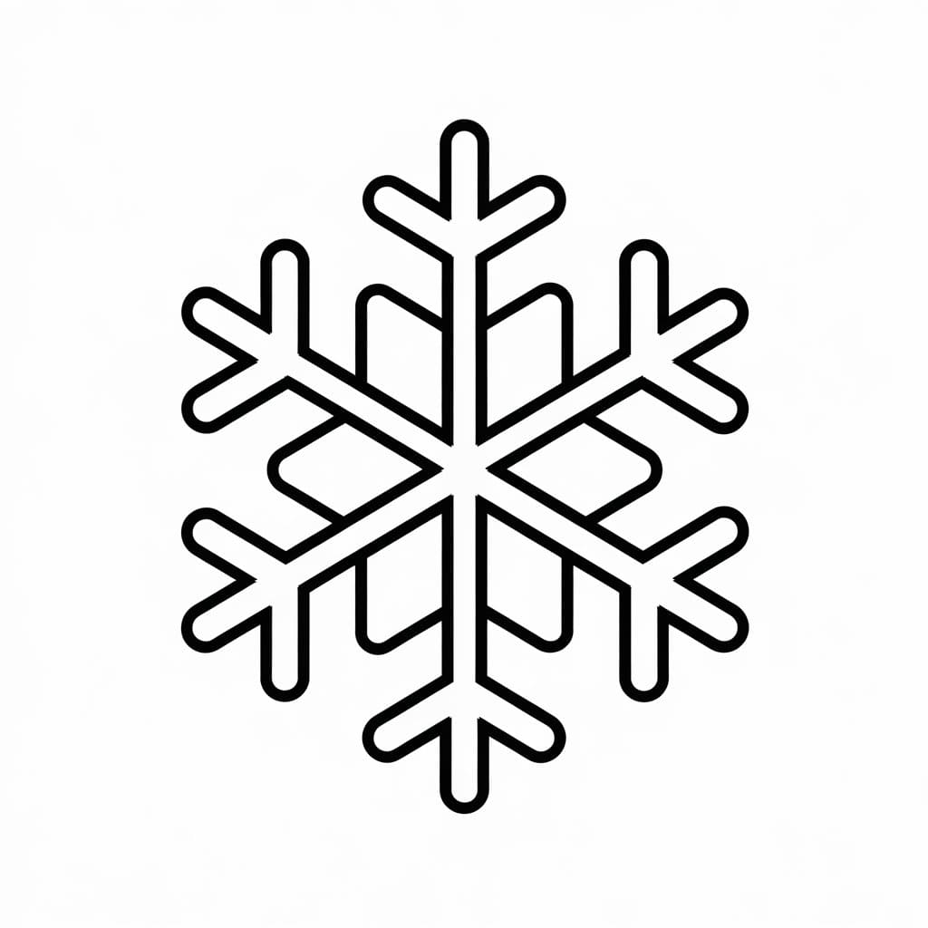 Snøfnugg fargelegging