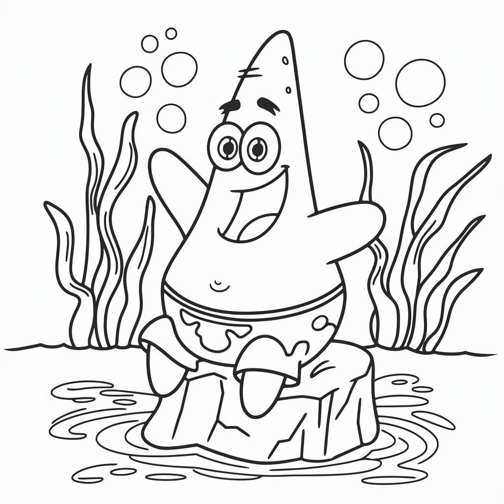 Patrick Stjerne er søt fargelegging