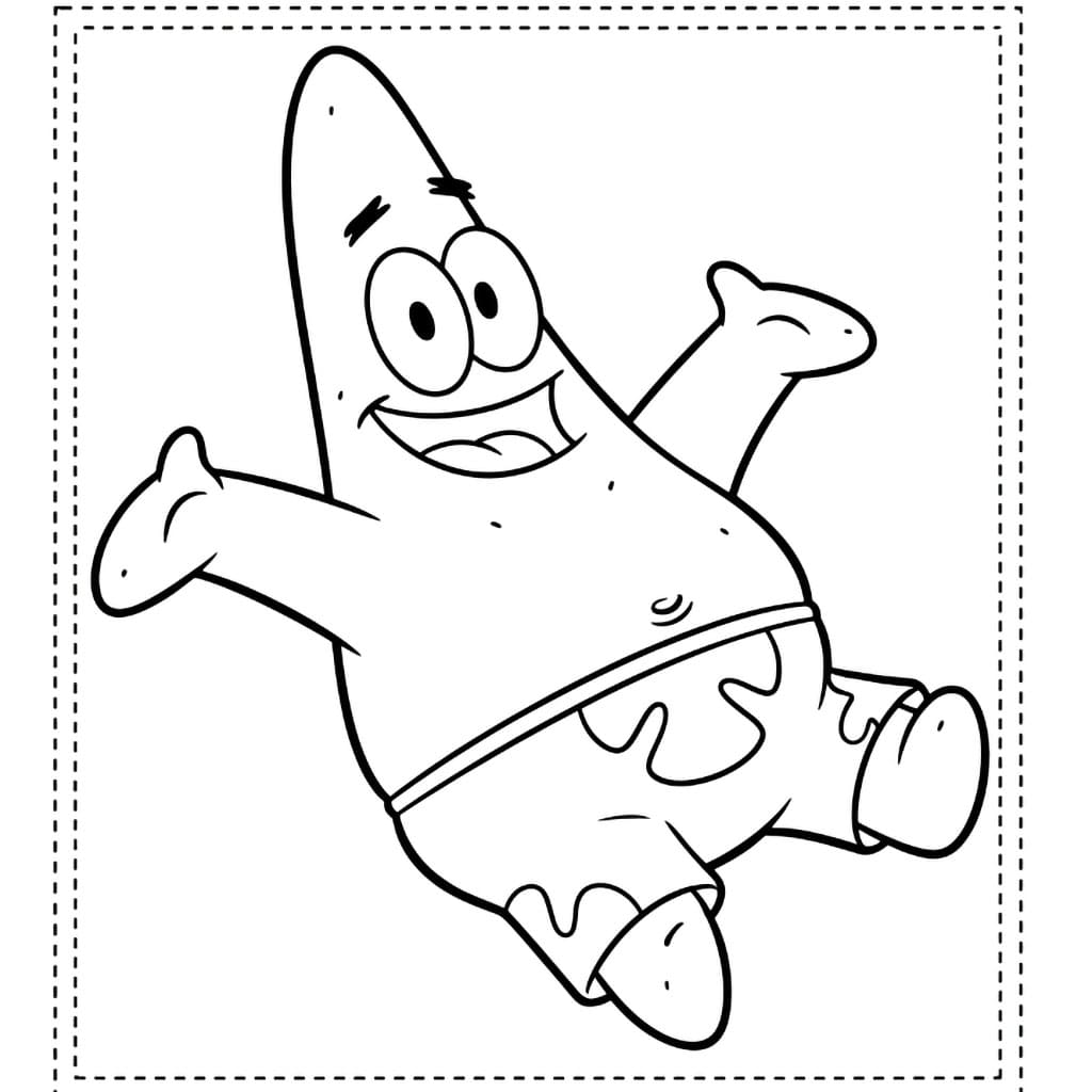 Patrick Stjerne kun kontur fargelegging