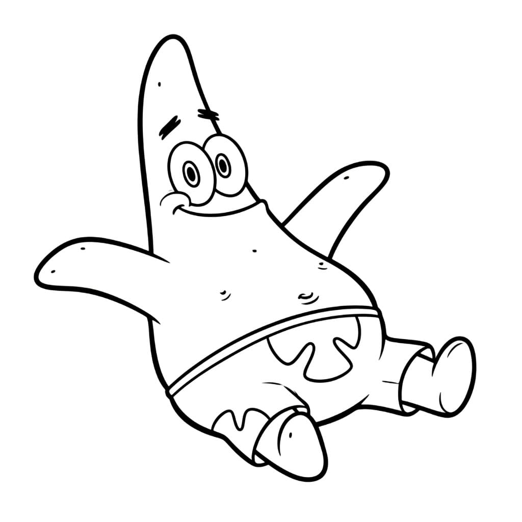 Patrick Stjerne linjetegning fargelegging