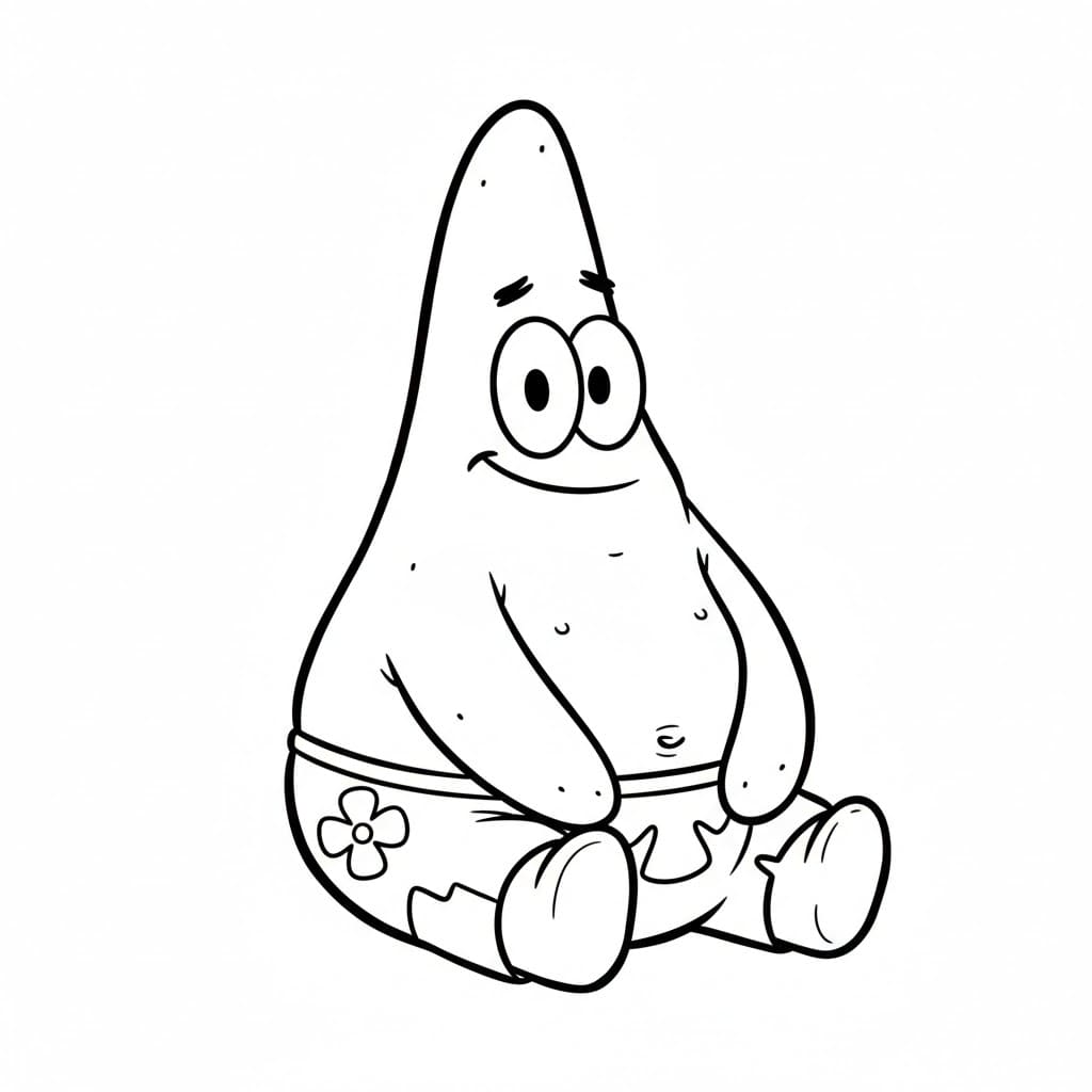 Patrick Stjerne sitter fargelegging