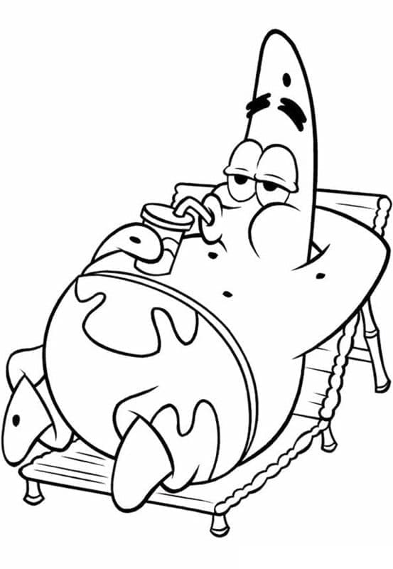 Patrick Stjerne slapper av fargelegging