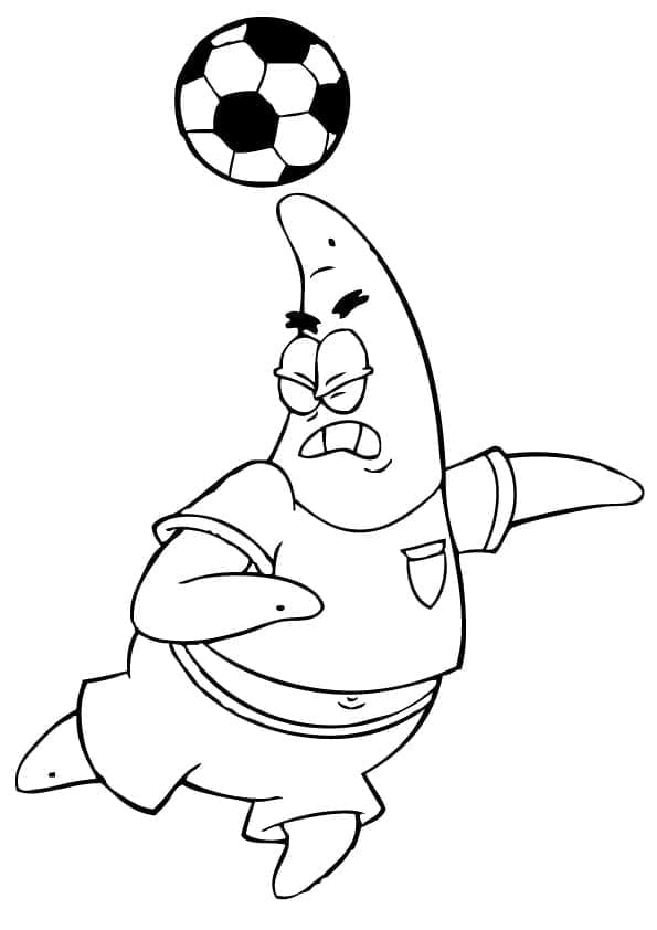 Patrick Stjerne spiller fotball fargelegging