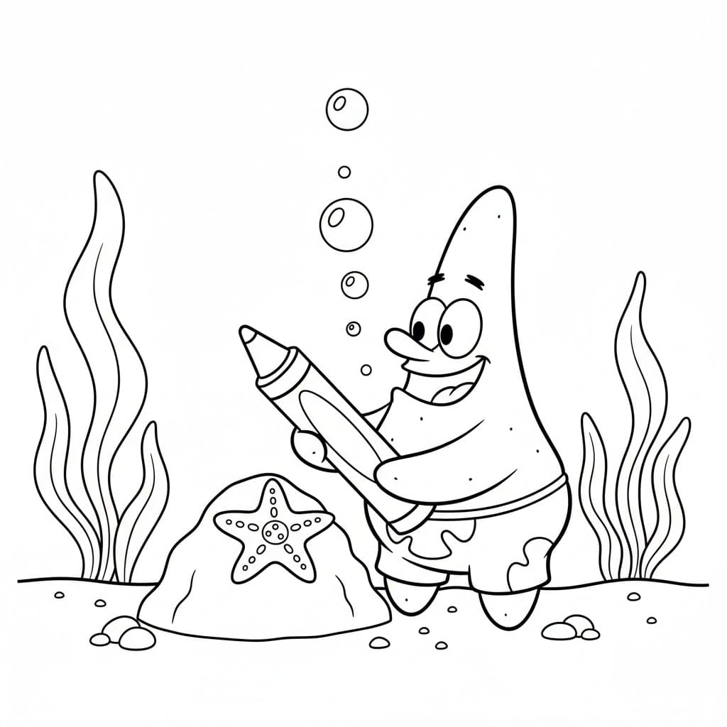 Patrick Stjerne under vann fargelegging