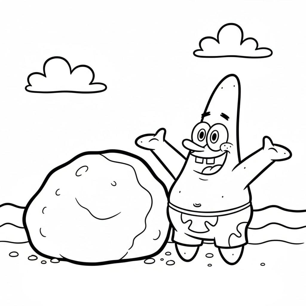 Patrick Stjerne ved steinen fargelegging