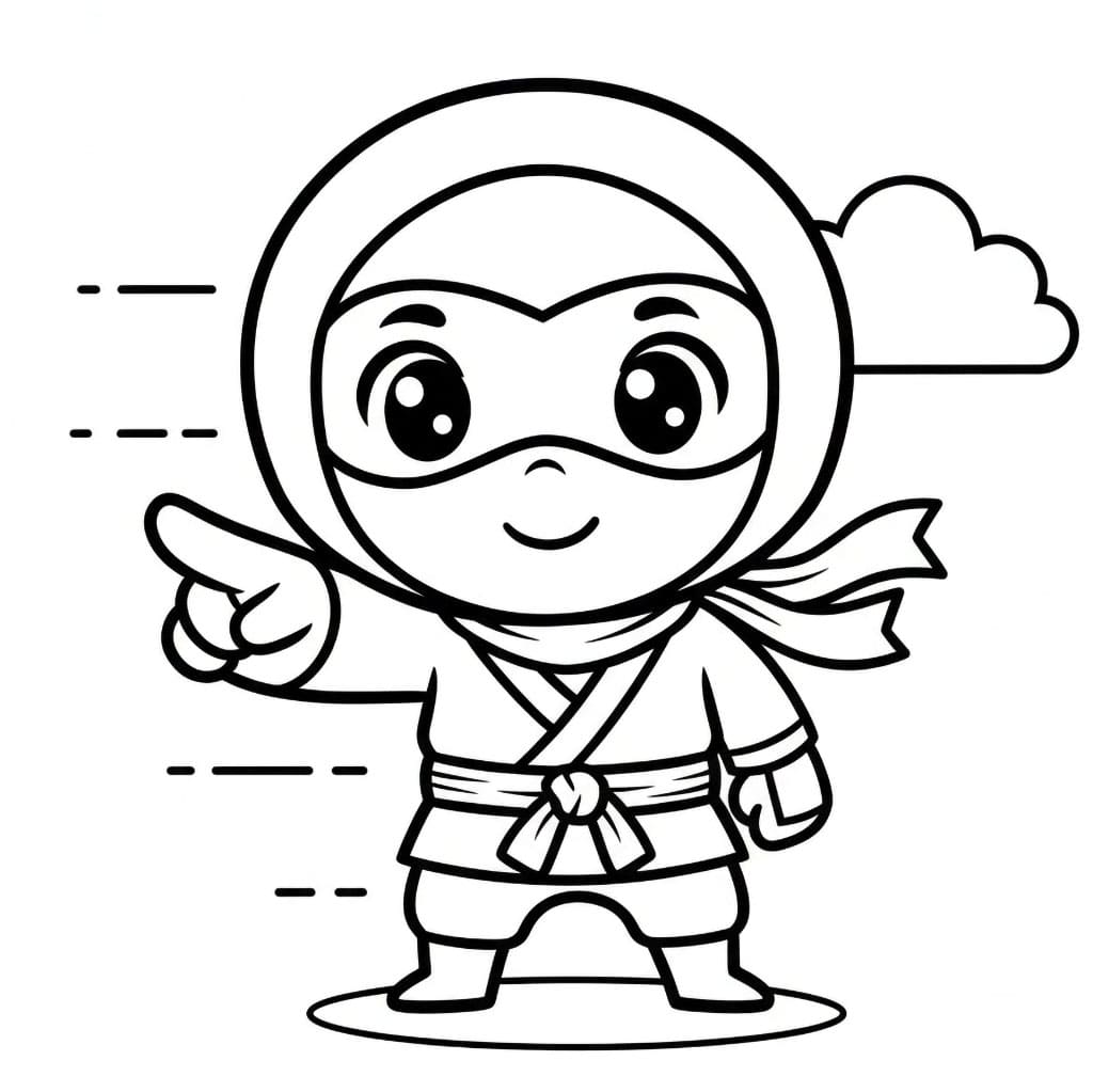 Pekende ninja fargelegging