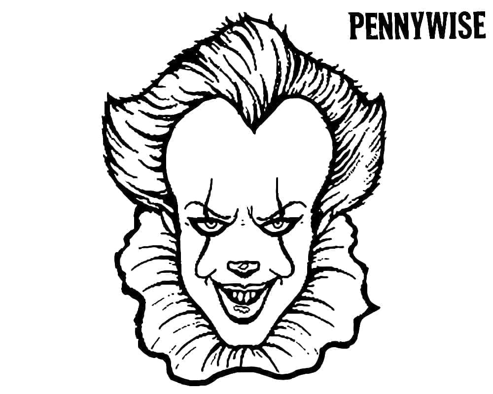 Pennywise ansikt fargelegging
