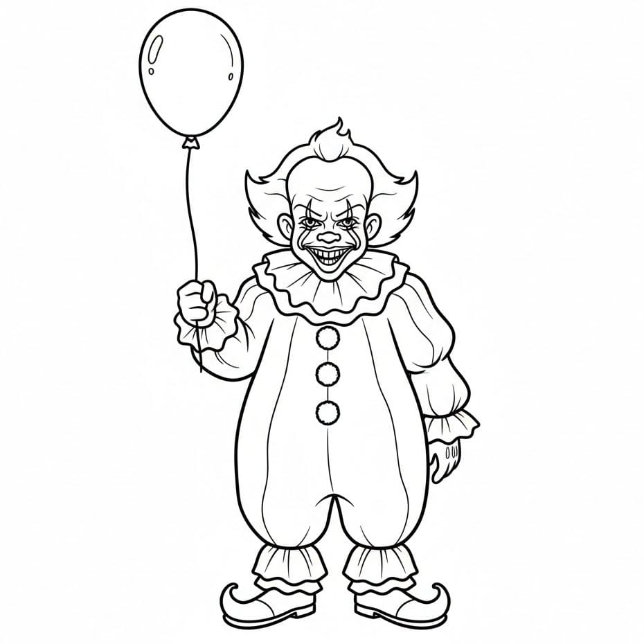 Pennywise er enkel fargelegging