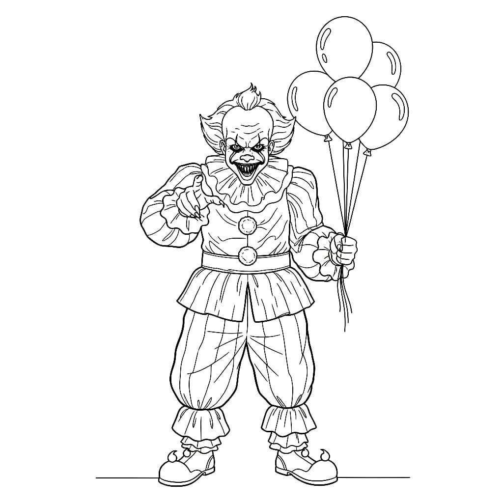 Pennywise er skummel fargelegging