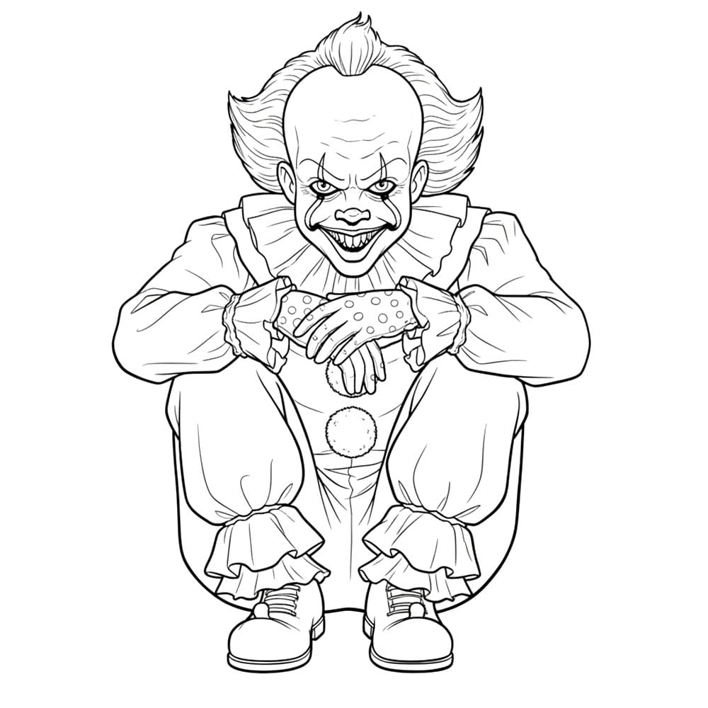 Pennywise klemmer knærne fargelegging