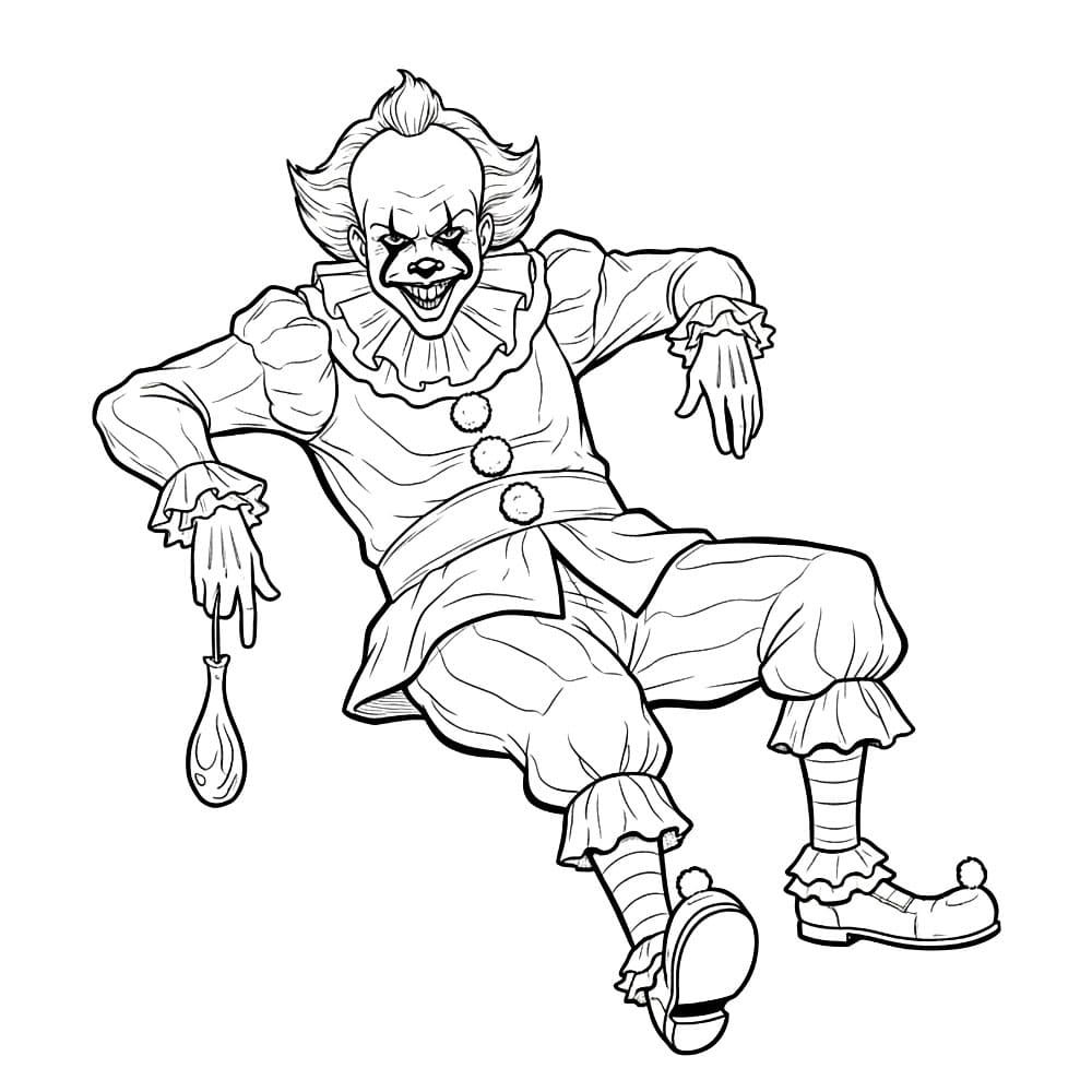 Pennywise lener seg bakover fargelegging