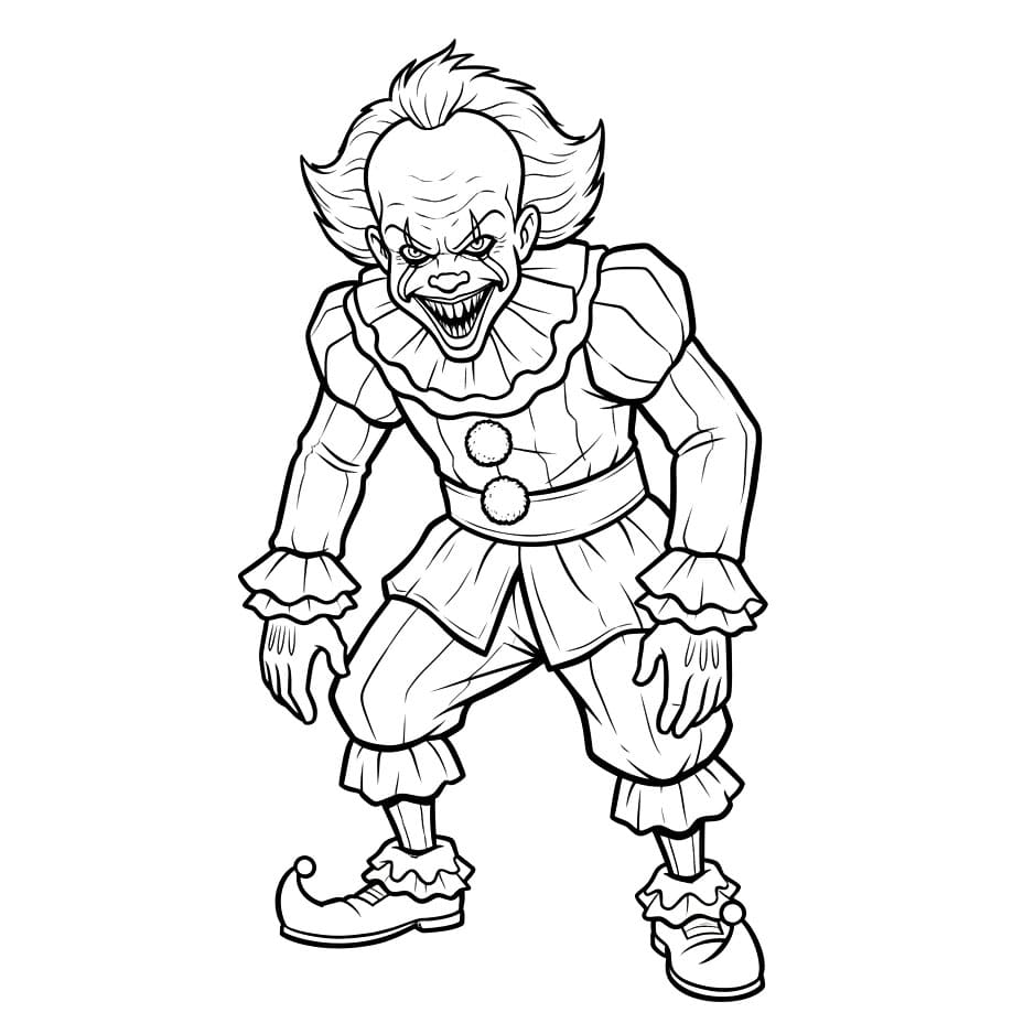 Pennywise lener seg fremover fargelegging