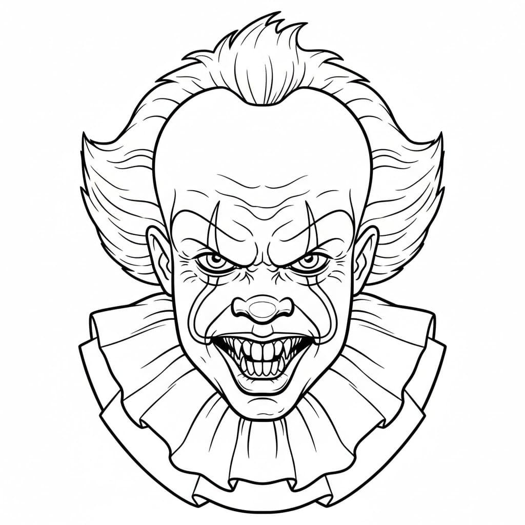 Pennywise sint ansikt fargelegging