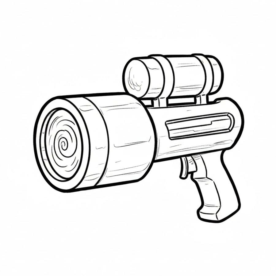 Portalpistol fra Rick og Morty fargelegging