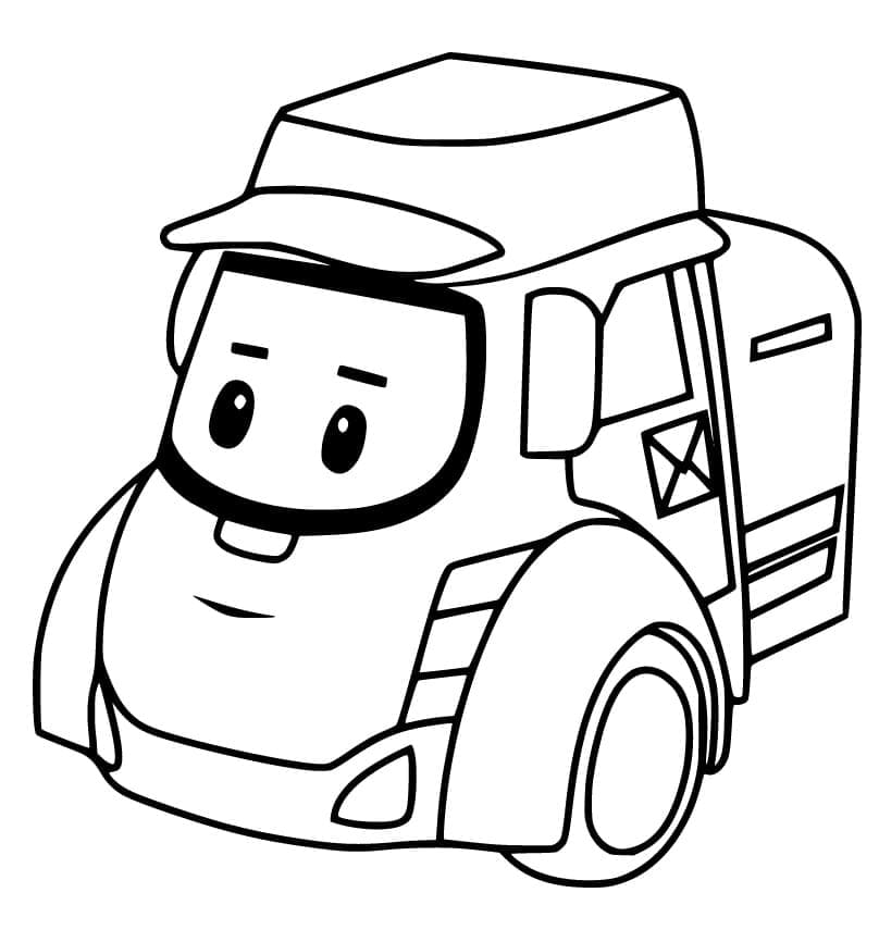 Posty fra Robocar Poli fargelegging