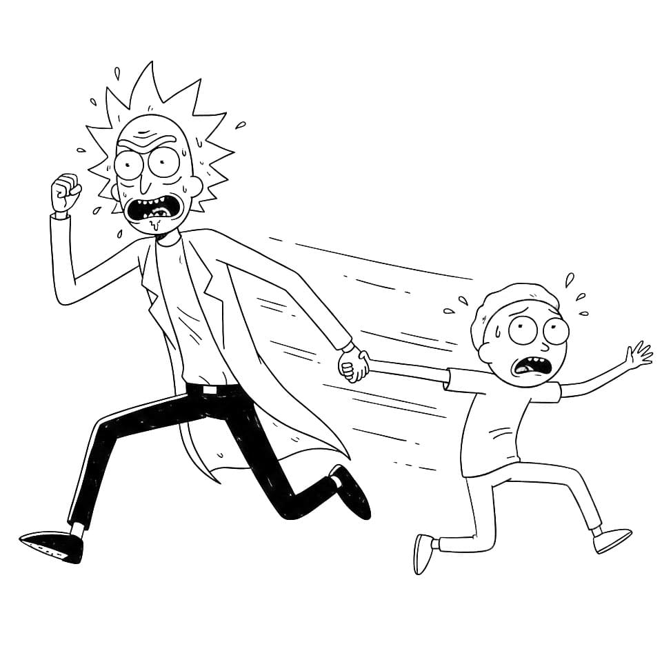 Rick dro Morty bort fargelegging