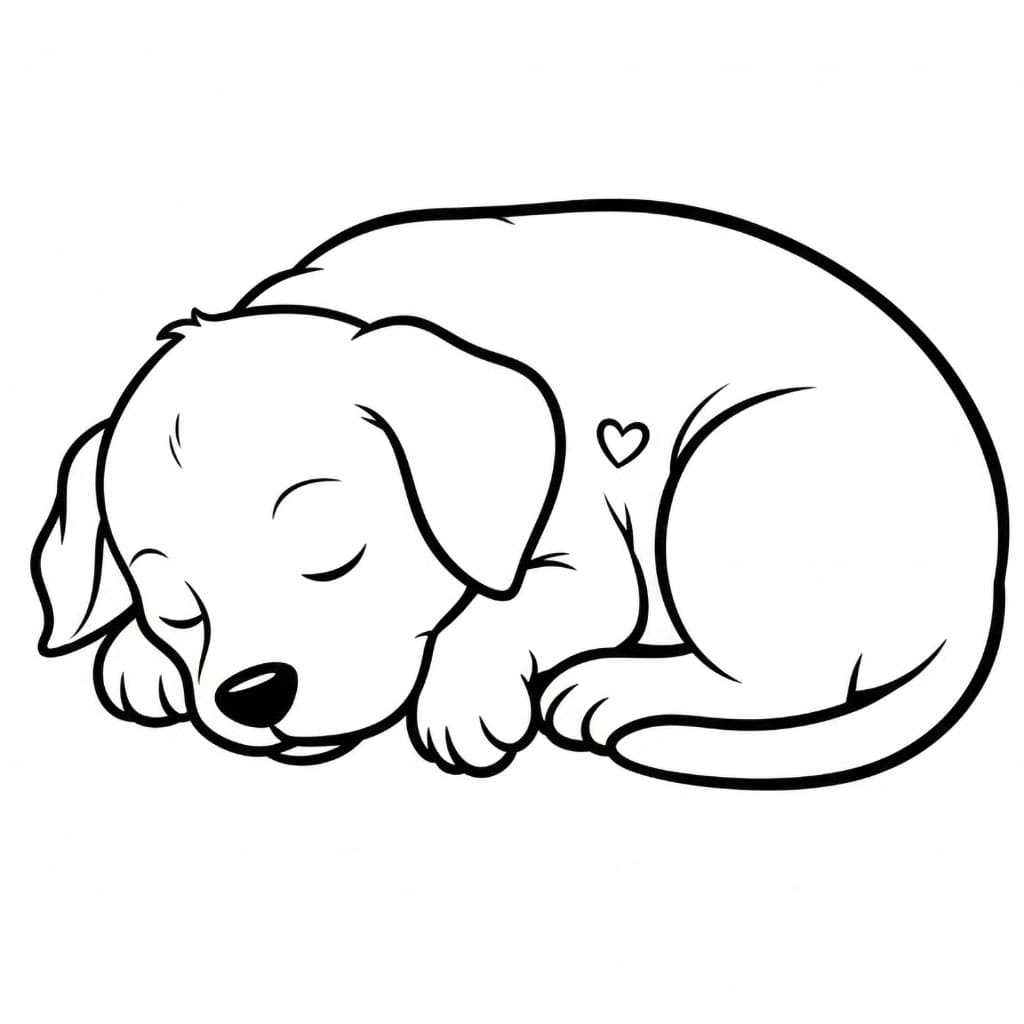 Sammenkrøllet valp fargelegging