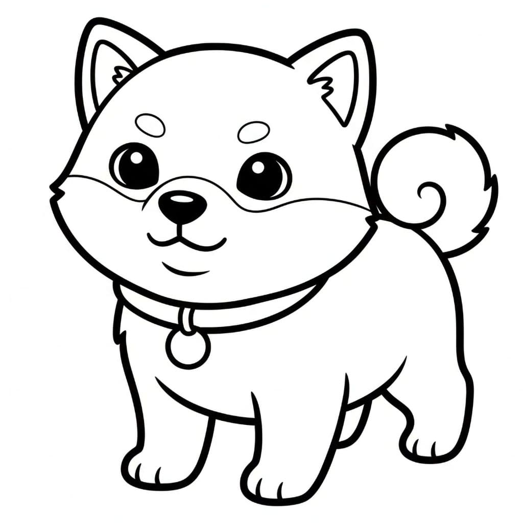 Shiba inu valp fargelegging