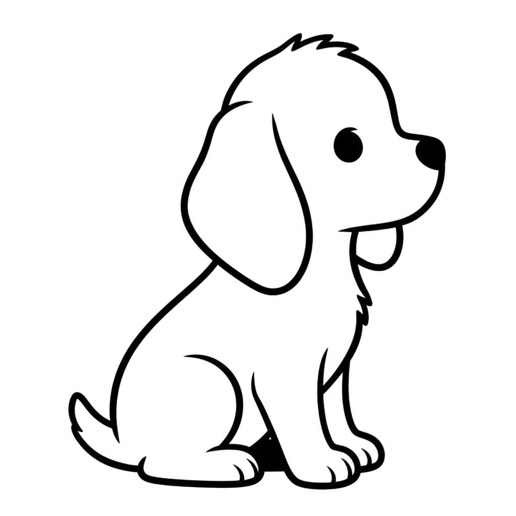 Sittende valp fargelegging