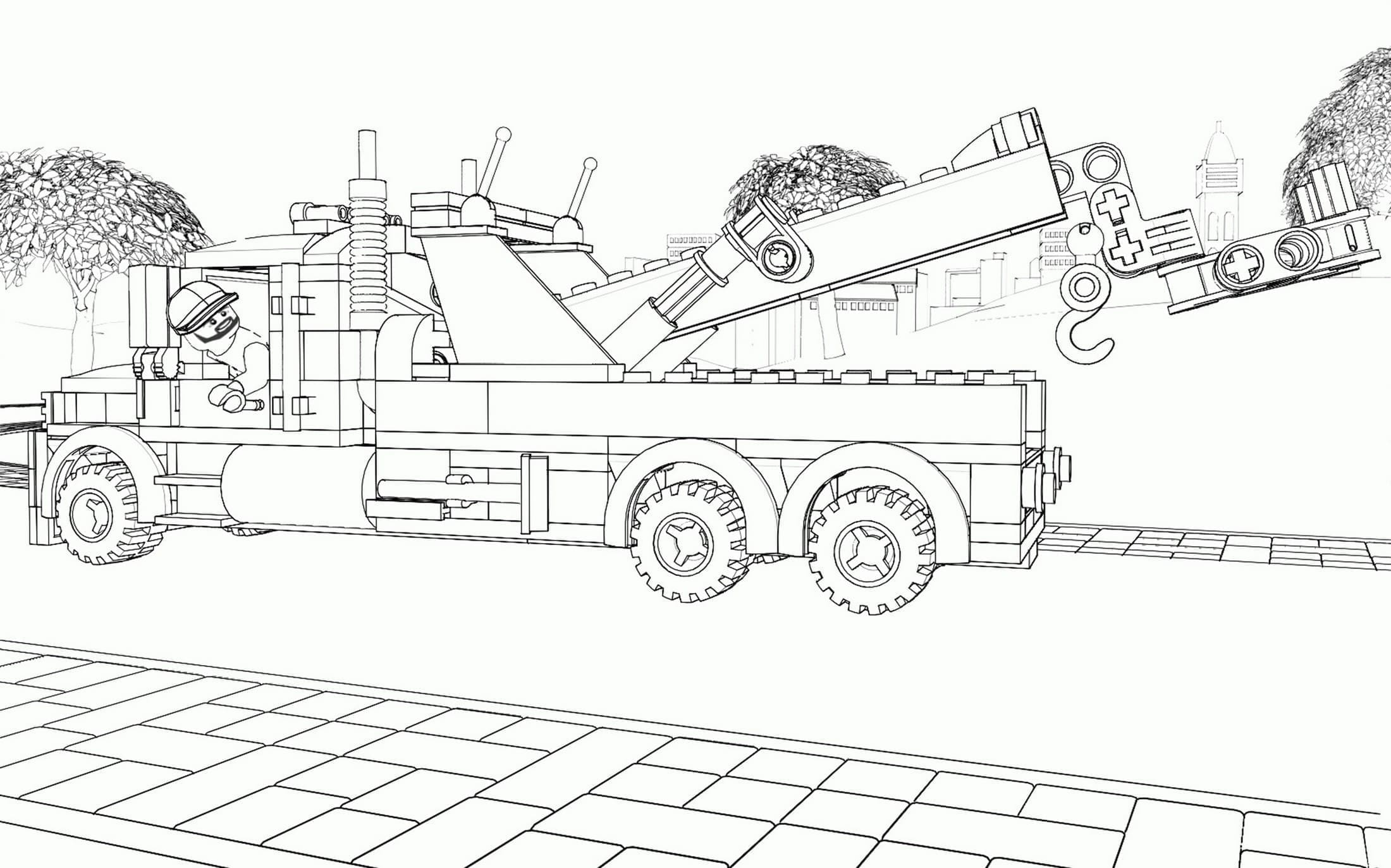 Skriv ut Lego City fargelegging