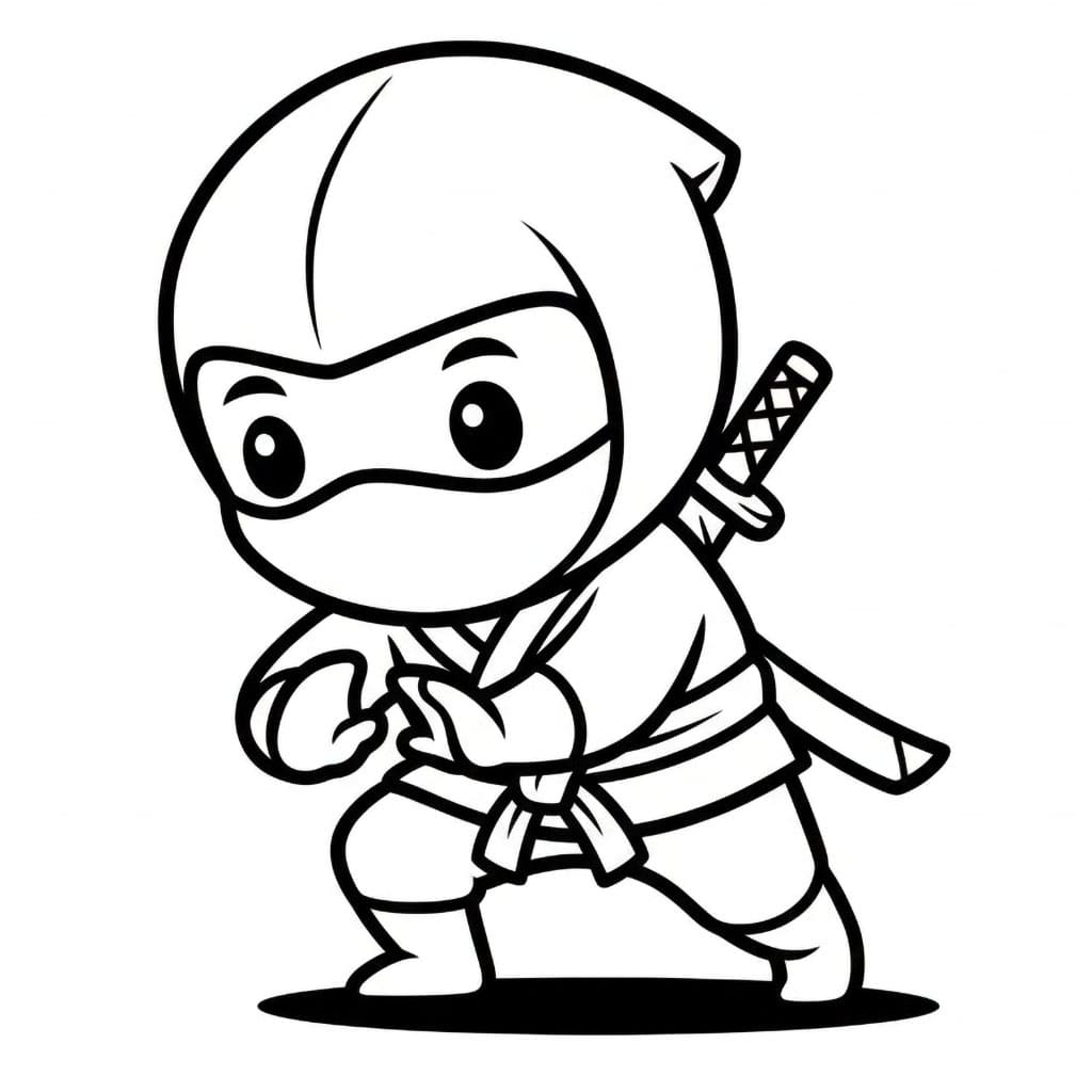 Snikende ninja fargelegging