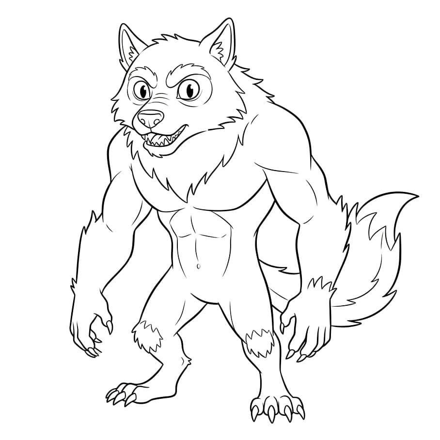 Snill Skummel Varulv fargelegging