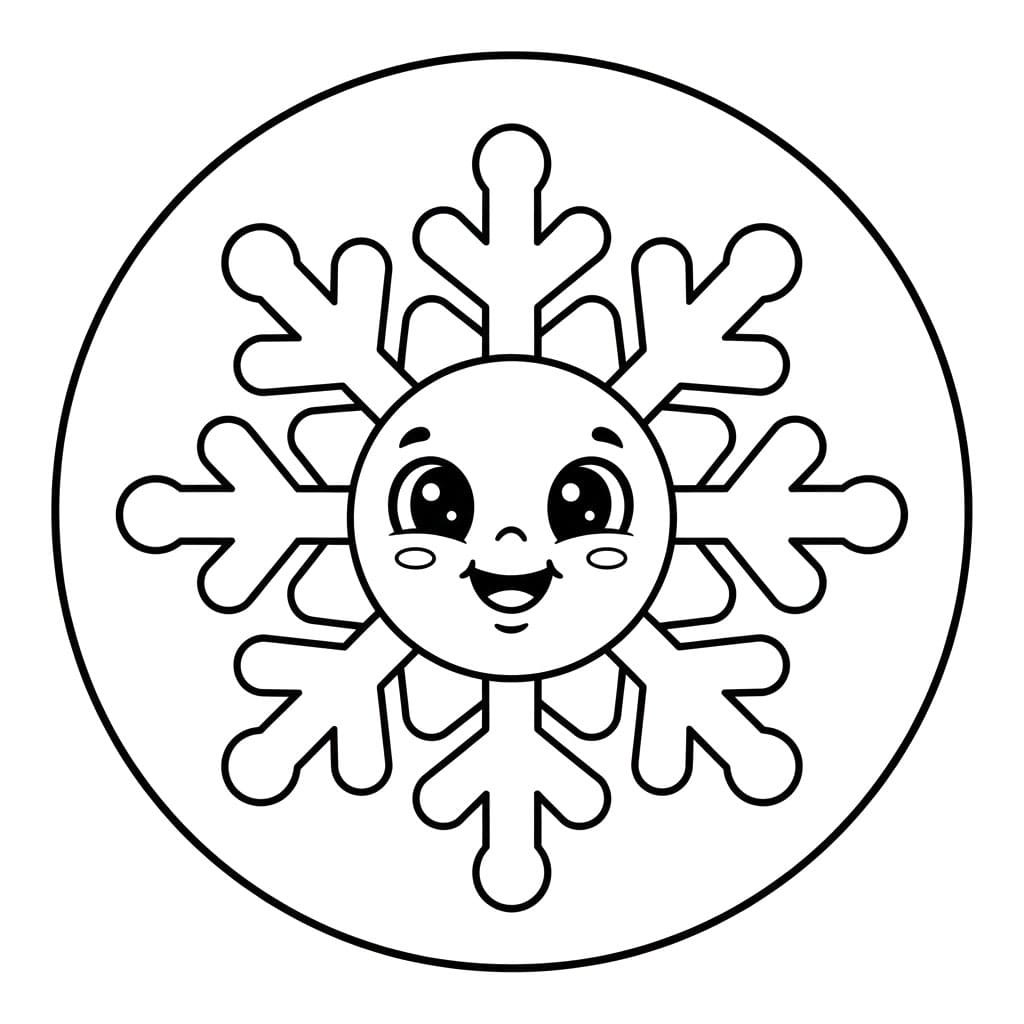 Snøfnugg Søtt fargelegging