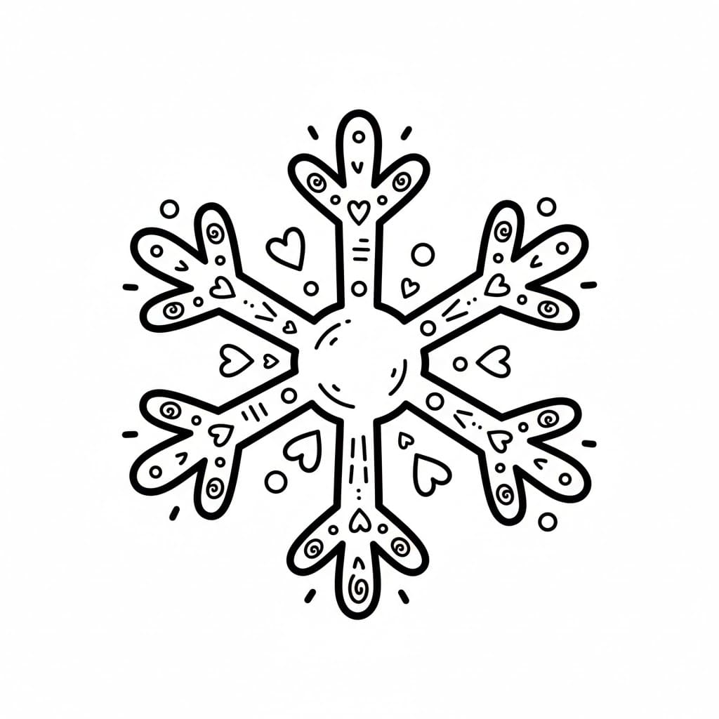 Snøfnuggsymbol fargelegging