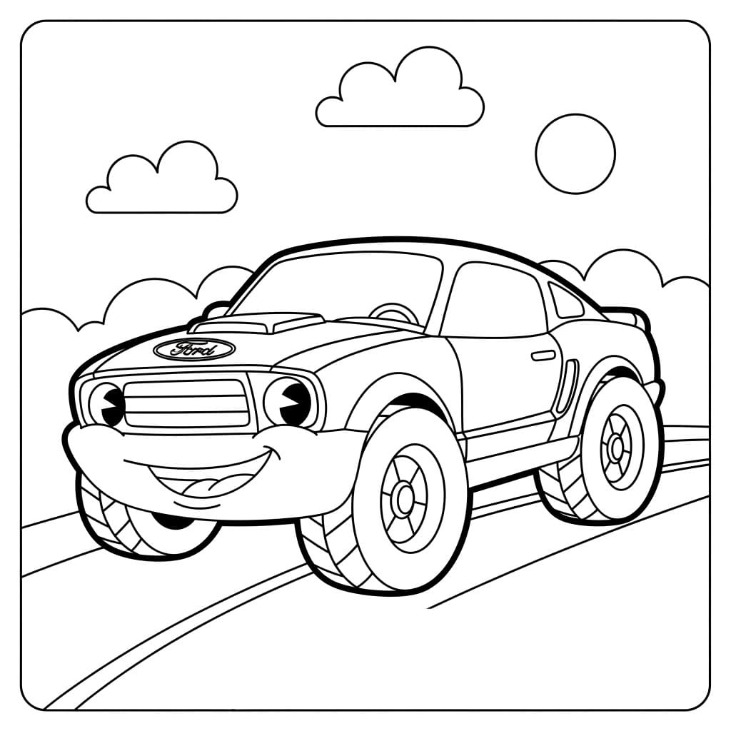 Søt Ford bil fargelegging