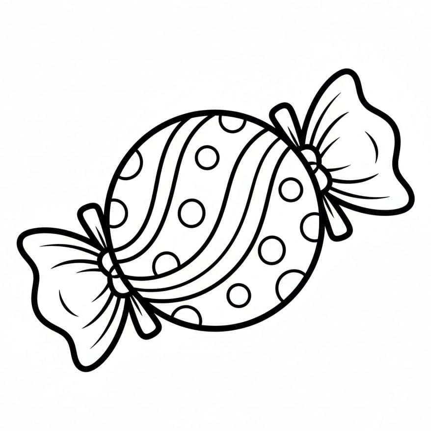 Søtt Innpakket Sukkertøy fargelegging