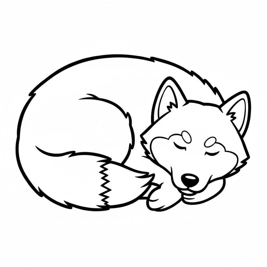 Sovende husky fargelegging
